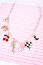 Viola Party Time Goldtone Charm Necklace - Wholesale Accessory Market