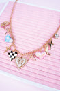 Viola Western Hearts Goldtone Charm Necklace - Wholesale Accessory Market