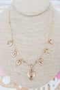 Viola Goldtone Heartlines Charm Necklace - Wholesale Accessory Market