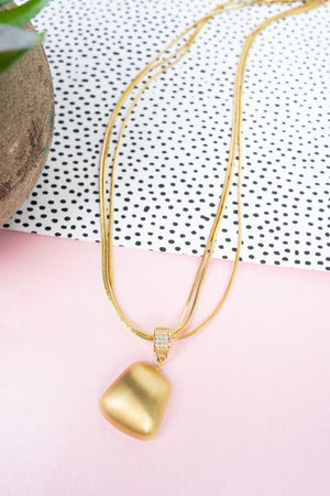 Shiny Luxe Elite Edition Crystal Goldtone Necklace - Wholesale Accessory Market