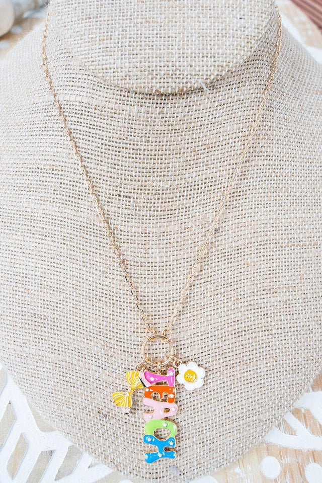 Shiny Luxe Teach Time Coquette Goldtone Necklace - Wholesale Accessory Market