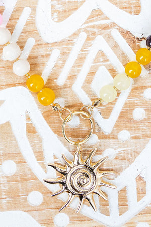 Viola Hello Sunshine Multi - Color Beaded Necklace - Wholesale Accessory Market