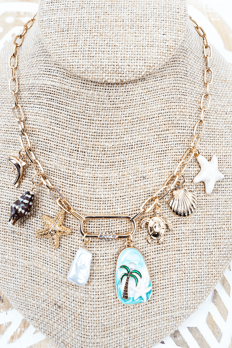 Shiny Luxe Shoreline Secrets Charm Necklace - Wholesale Accessory Market