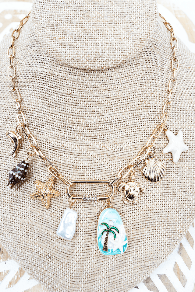 Shiny Luxe Shoreline Secrets Charm Necklace - Wholesale Accessory Market