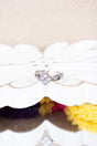 Viola Clover Silvertone Chain Ring - Wholesale Accessory Market