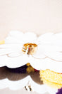 Viola Goldtone and Crystal Band 3 Ring Set *Choose Your Size - Wholesale Accessory Market