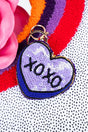Viola XOXO Purple Sequin Keychain - Wholesale Accessory Market