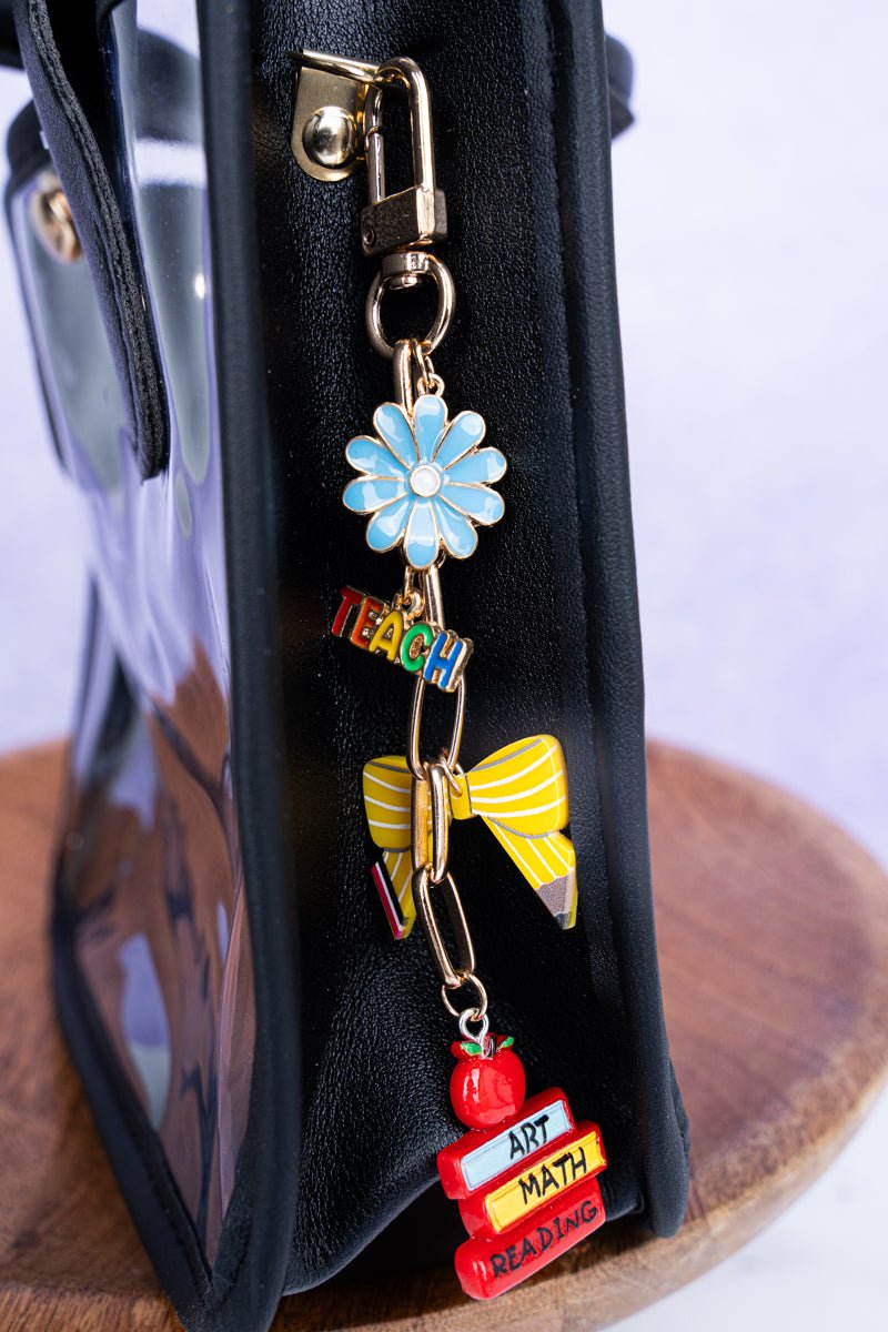 Viola Teachers Gonna Teach Goldtone Bag Charms - Wholesale Accessory Market