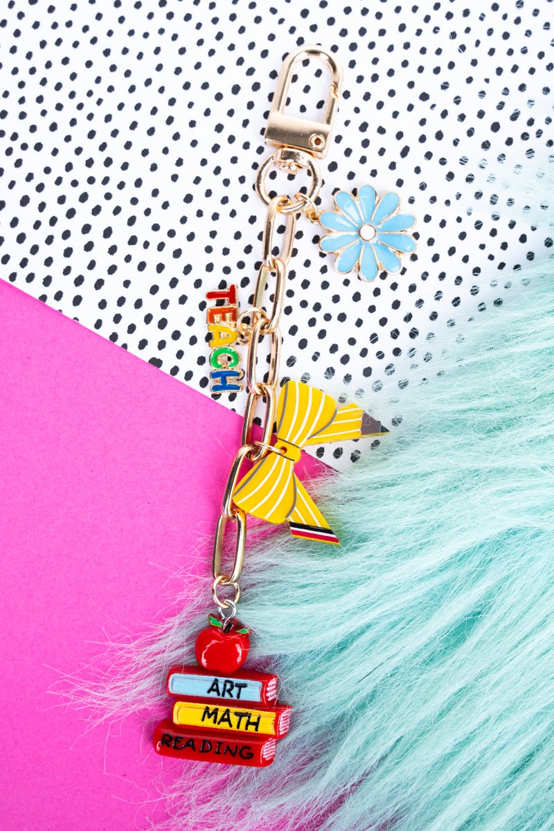 Viola Teachers Gonna Teach Goldtone Bag Charms - Wholesale Accessory Market