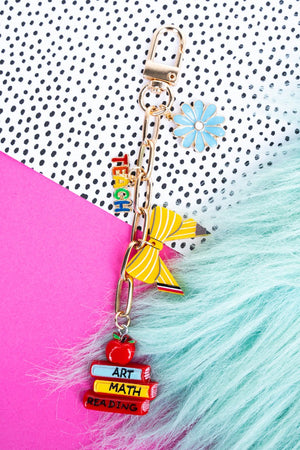 Viola Teachers Gonna Teach Goldtone Bag Charms - Wholesale Accessory Market