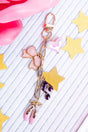 Viola On Pointe Pink Goldtone Bag Charms - Wholesale Accessory Market