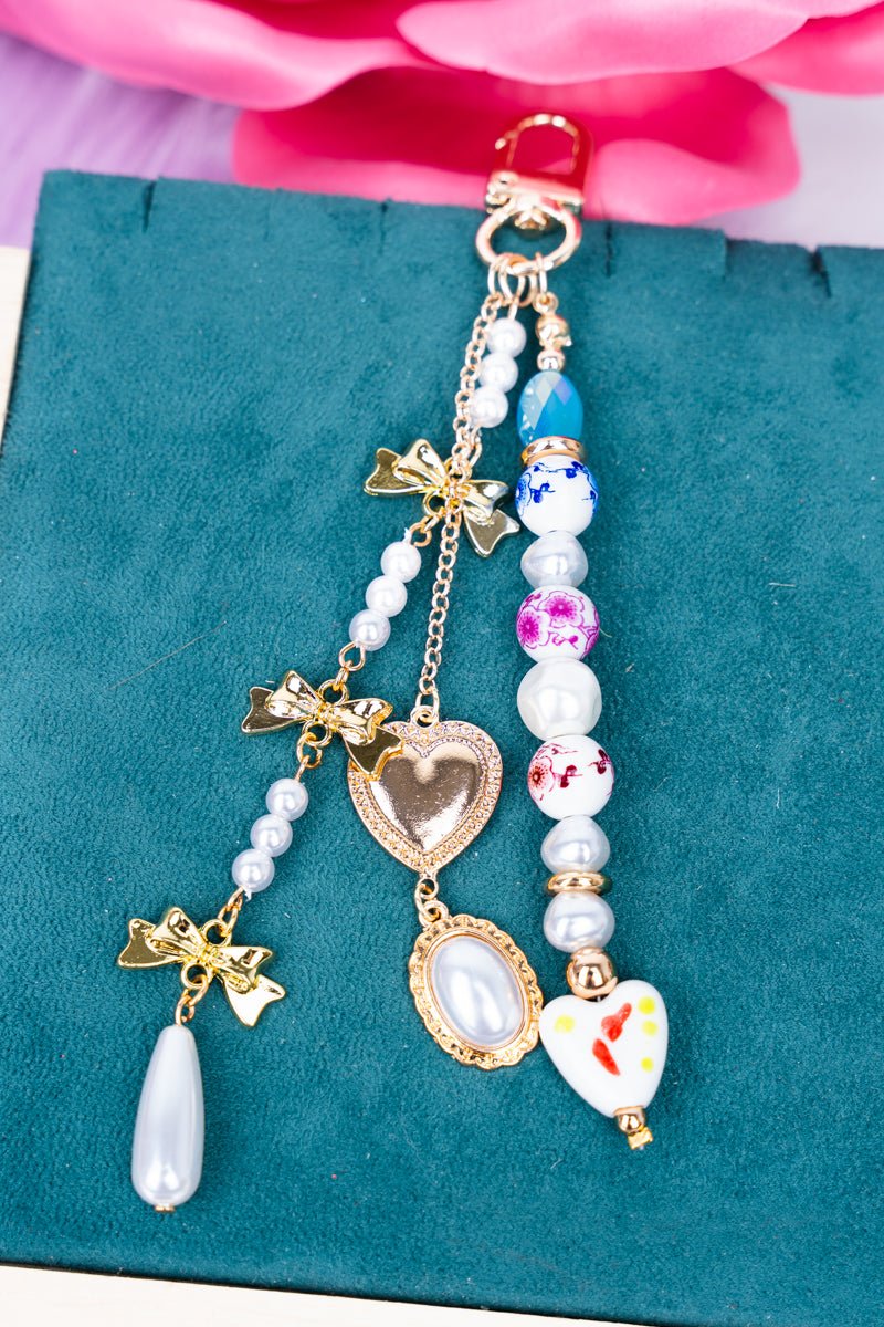 Viola Jasmine Love Goldtone Bag Charms - Wholesale Accessory Market