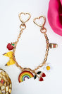 Viola Rainbow Pop Goldtone Charm Bag Chain - Wholesale Accessory Market