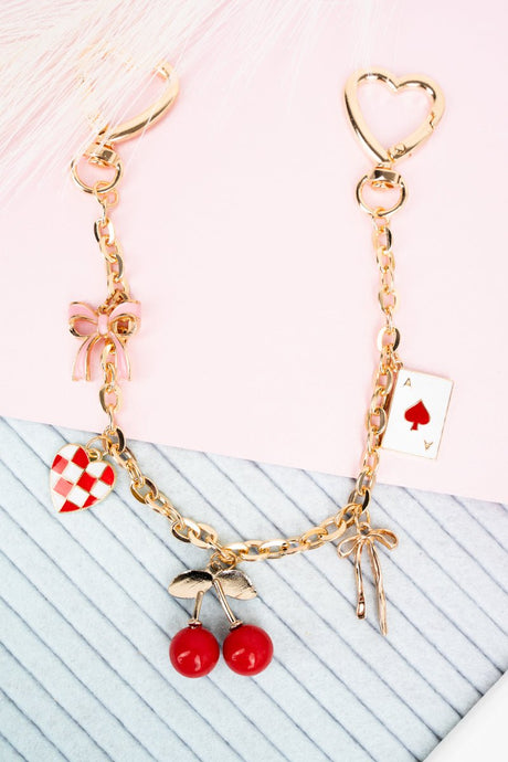 Viola Sweetest Draw Goldtone Charm Bag Chain - Wholesale Accessory Market