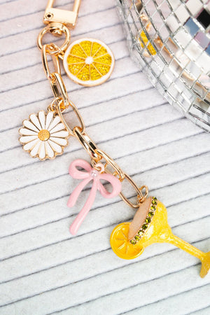 Viola Yellow Margs & Moments Goldtone Bag Charm - Wholesale Accessory Market