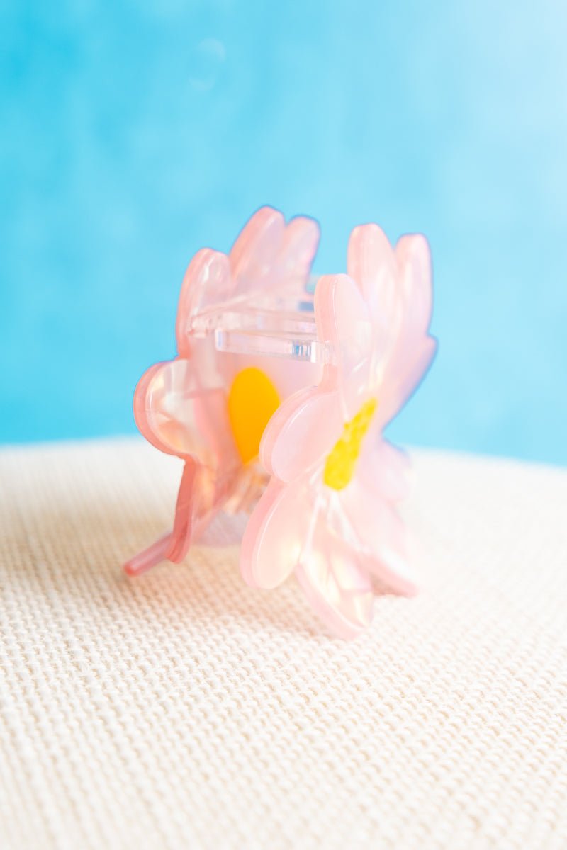 Viola Pink Shasta Daisy Hair Claw - Wholesale Accessory Market