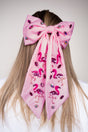 Viola Pink Flamingo Seed Bead Hair Bow Barrette - Wholesale Accessory Market