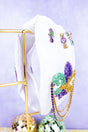 Viola Mardi Gras White Sequin Rhinestone Knotted Headband - Wholesale Accessory Market