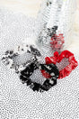 Viola Road Trip Red, White, & Black Hair Scrunchie Set - Wholesale Accessory Market