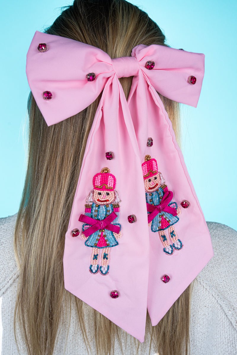 Viola Crackin' Cutie Pink Hair Bow Barrette - Wholesale Accessory Market