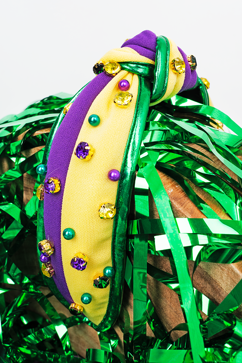 Viola Carnival Cutie Rhinestone Knotted Headband - Wholesale Accessory Market