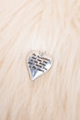 Viola Firefighter Heart Silvertone Pendant - Wholesale Accessory Market