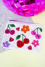 Viola Cherry Bloom White Seed Bead Coin Purse - Wholesale Accessory Market
