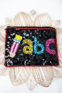 Viola Colorful ABC Black Sequin Coin Purse - Wholesale Accessory Market