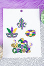 Viola 4 Piece Mardi Gras Time Embroidered Patch Set - Wholesale Accessory Market