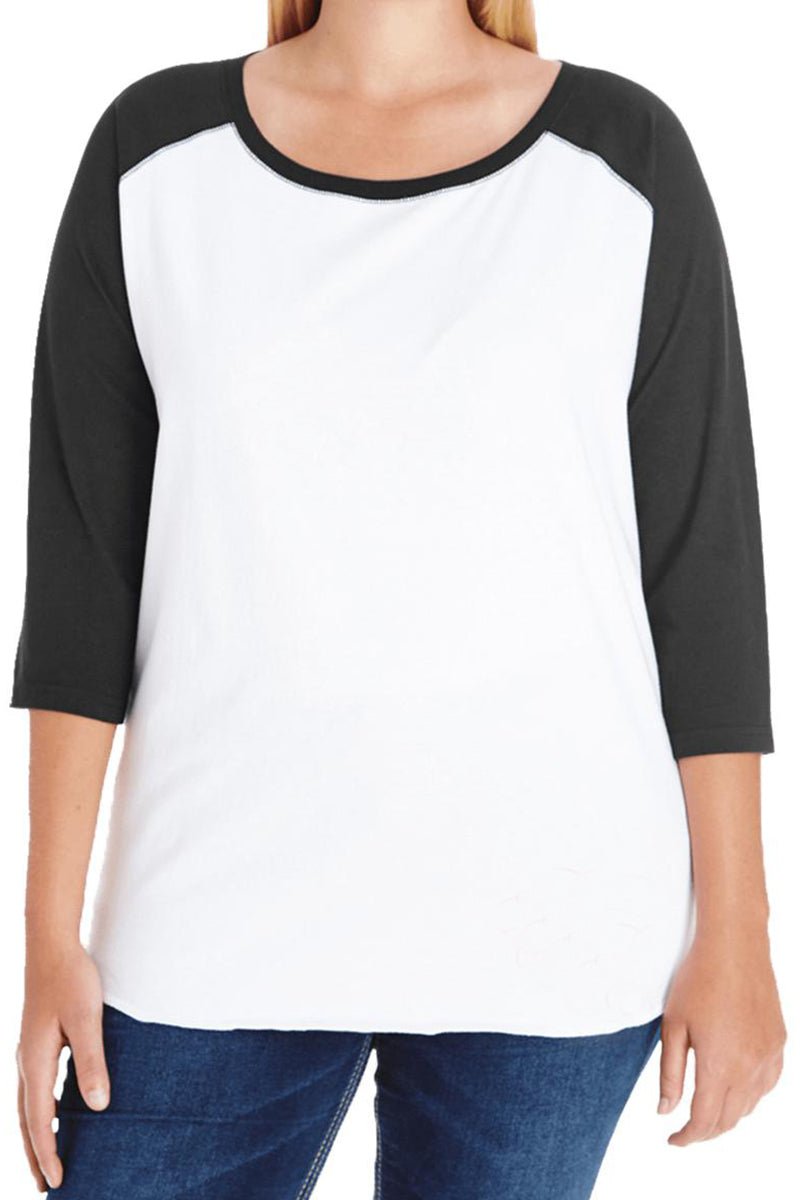 L.A.T. Ladies Curvy Baseball Tee - Wholesale Accessory Market
