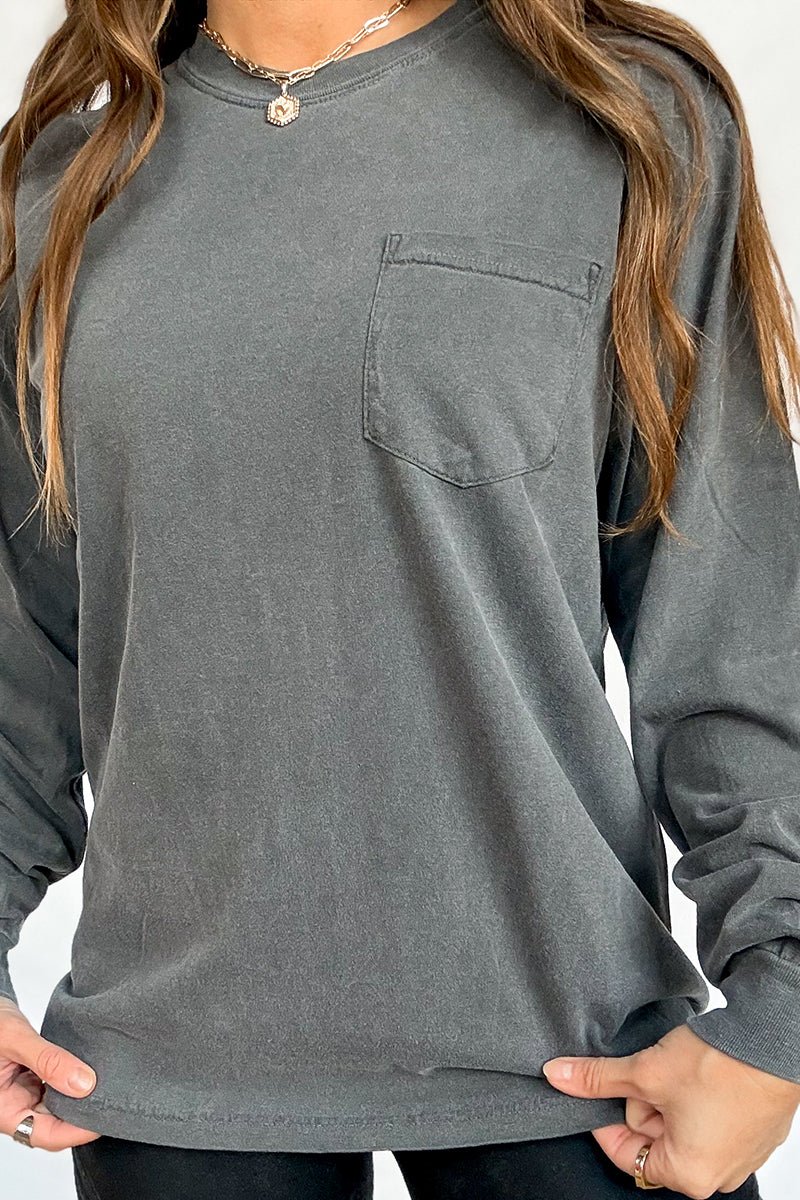 Shades of Neutral Comfort Colors Long Sleeve Pocket Tee - Wholesale Accessory Market