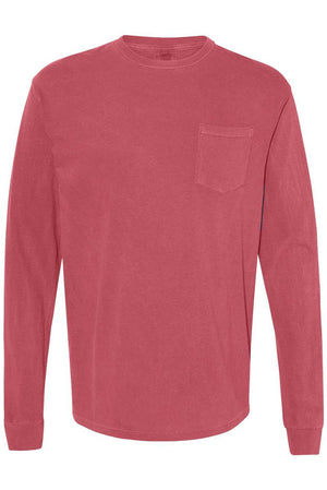 Shades of Red/Orange Comfort Colors Long Sleeve Pocket Tee - Wholesale Accessory Market