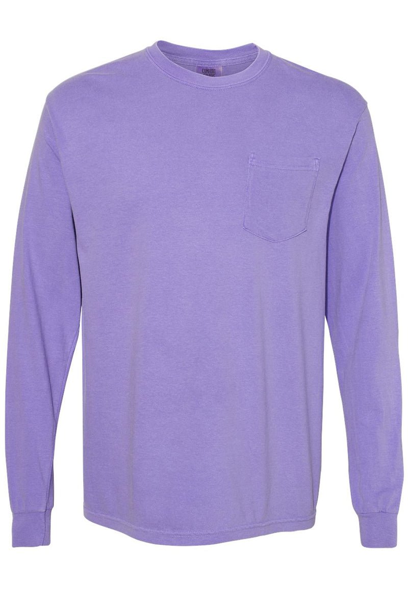 Shades of Pink/Purple Comfort Colors Long Sleeve Pocket Tee - Wholesale Accessory Market