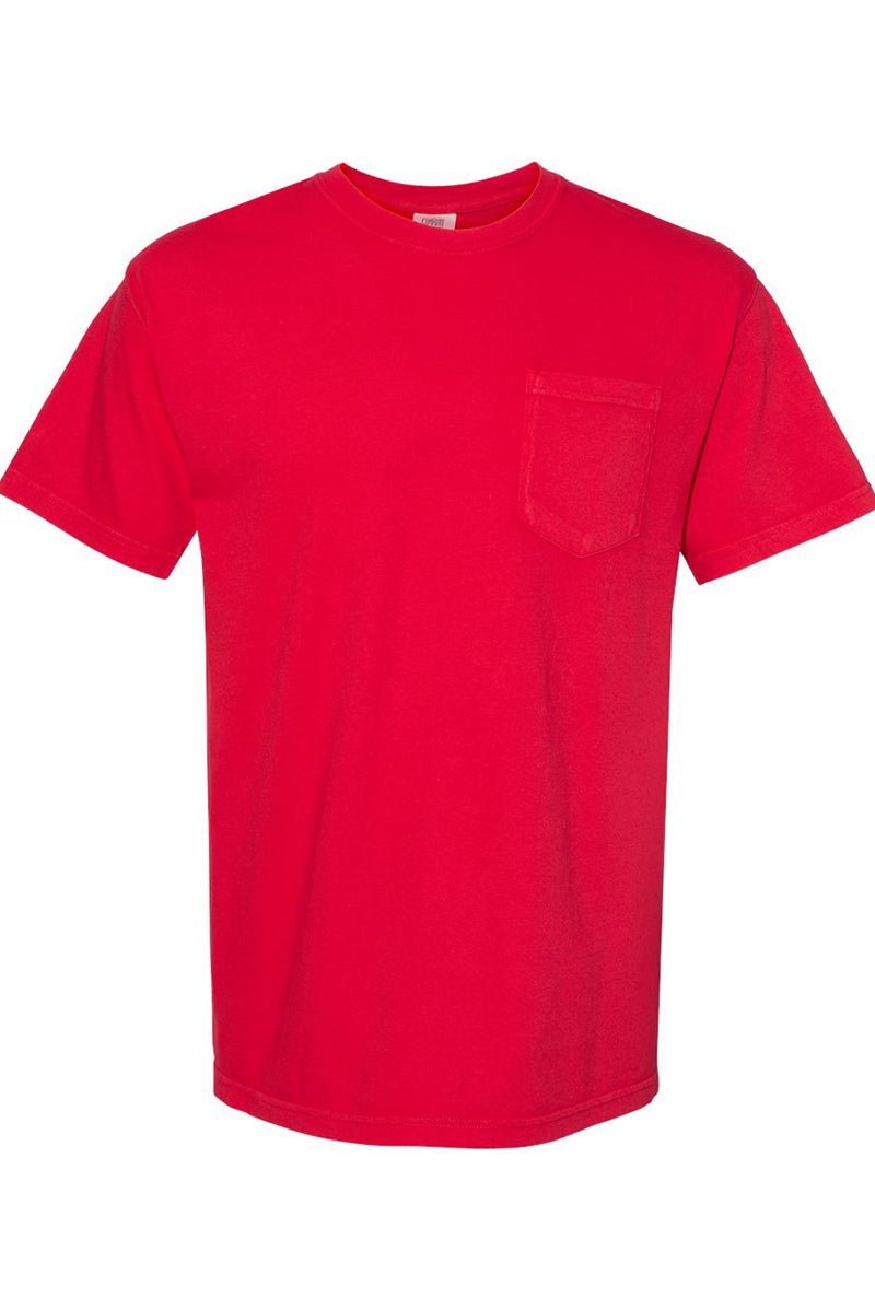 Shades of Red/Orange Comfort Colors Adult Ring - Spun Cotton Pocket Tee - Wholesale Accessory Market