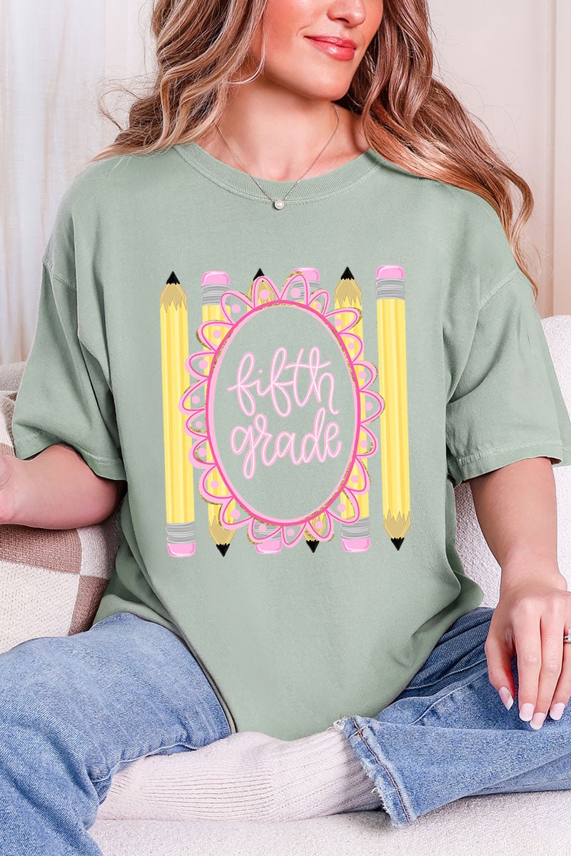 Pencil Perfect: Grade School Collection Comfort Colors Adult Ring-Spun Cotton Tee *Choose Your Grade - Wholesale Accessory Market
