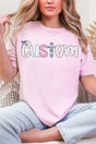 Gingham Garden Custom Name Comfort Colors Adult Ring - Spun Cotton Tee *Personalize Your Name - Wholesale Accessory Market