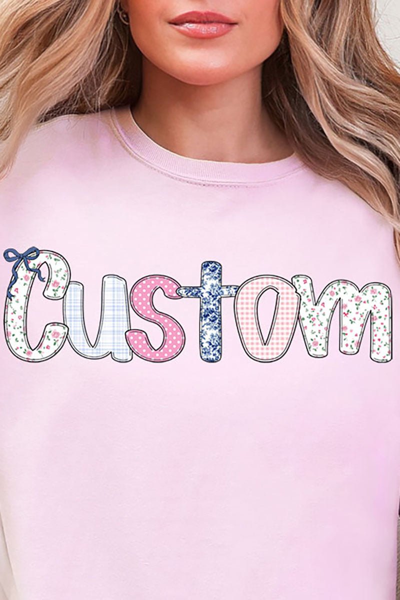Gingham Garden Custom Name Comfort Colors Adult Ring - Spun Cotton Tee *Personalize Your Name - Wholesale Accessory Market