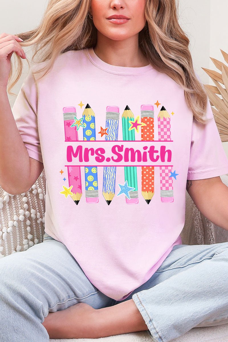 Personalized Pencil Party Comfort Colors Adult Ring-Spun Cotton Tee - Wholesale Accessory Market