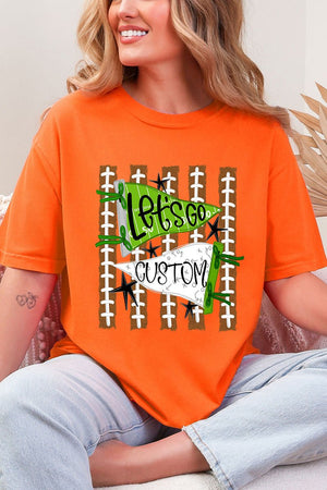 Personalized Touchdown Cheers Comfort Colors Adult Ring-Spun Cotton Tee *Enter Custom Text - Wholesale Accessory Market