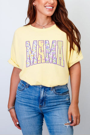 Personalized Purple Scalloped Mom Name Comfort Colors Adult Ring - Spun Cotton Tee - Wholesale Accessory Market
