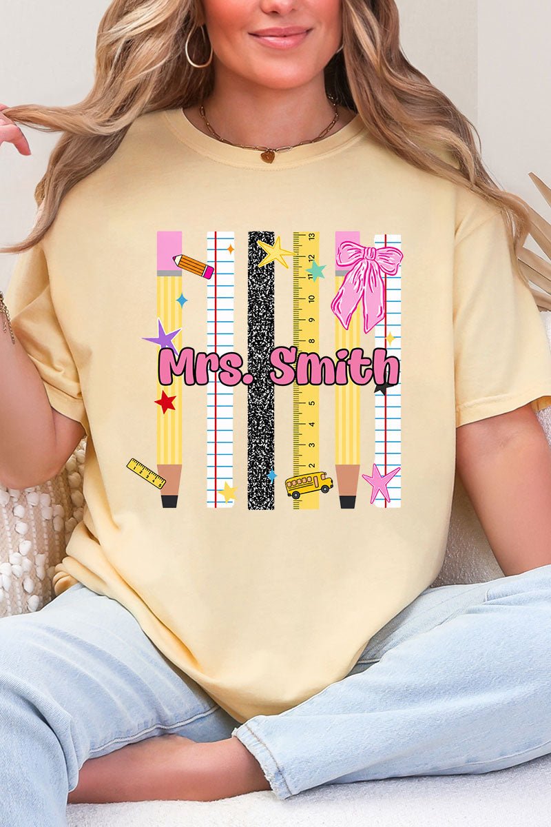 Personalized Teachers Rule Comfort Colors Adult Ring-Spun Cotton Tee - Wholesale Accessory Market