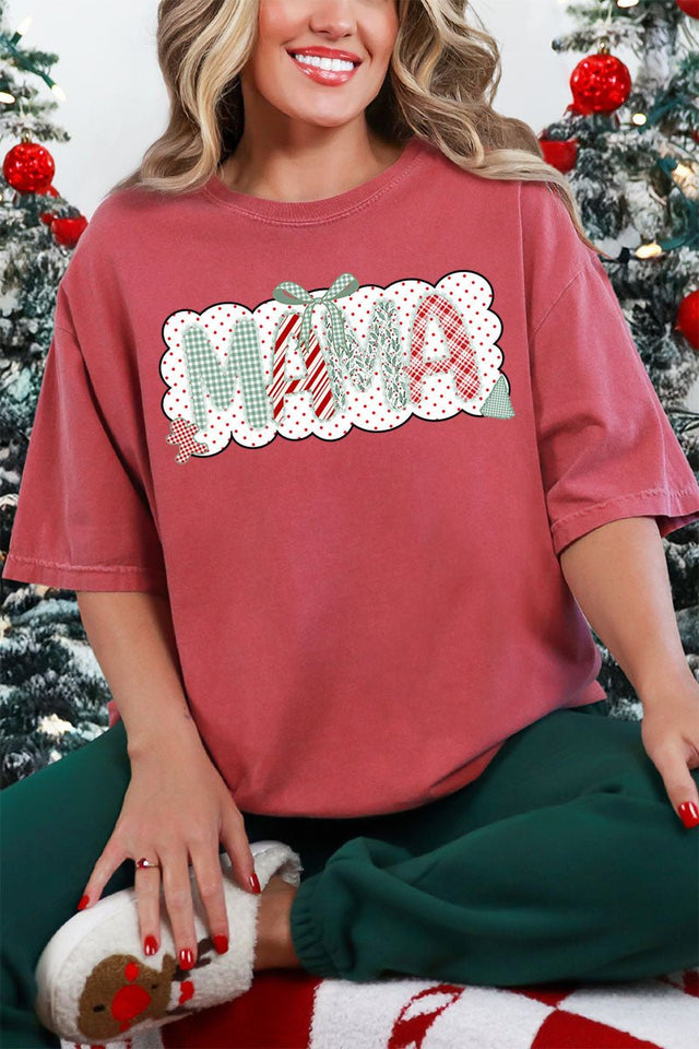 Green And Gingham Christmas Custom Name Comfort Colors Adult Ring - Spun Cotton Tee *Personalize Your Name - Wholesale Accessory Market