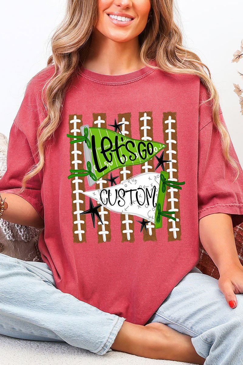 Personalized Touchdown Cheers Comfort Colors Adult Ring-Spun Cotton Tee *Enter Custom Text - Wholesale Accessory Market