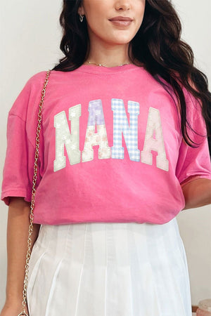 Personalized Soft Stitch Mom Name Comfort Colors Adult Ring-Spun Cotton Tee *Choose Your Name