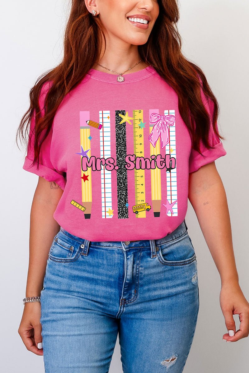 Personalized Teachers Rule Comfort Colors Adult Ring-Spun Cotton Tee - Wholesale Accessory Market