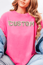 White Faux Knitted Custom Name Comfort Colors Adult Ring - Spun Cotton Tee *Personalize Your Name - Wholesale Accessory Market