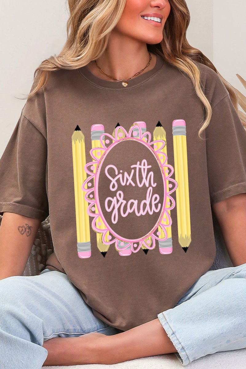 Pencil Perfect: Grade School Collection Comfort Colors Adult Ring-Spun Cotton Tee *Choose Your Grade - Wholesale Accessory Market