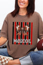 Personalized Red & Black Varsity Bow Comfort Colors Adult Ring-Spun Cotton Tee - Wholesale Accessory Market