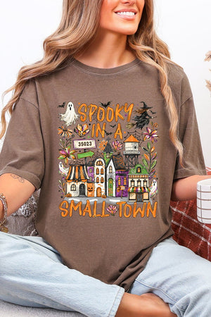 Personalized Spooky In A Small Town Comfort Colors Adult Ring-Spun Cotton Tee *Enter Zip Code - Wholesale Accessory Market