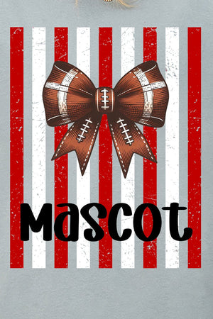 Personalized Red & White Varsity Bow Comfort Colors Adult Ring-Spun Cotton Tee *Enter Mascot Name - Wholesale Accessory Market